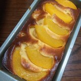 桃缶のパウンドケーキ